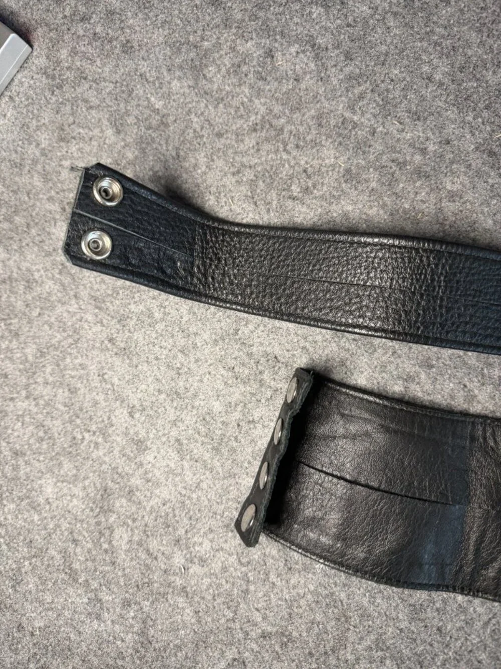Leatherwerks Fort Lauderdale Leather Arm Cuff and Wrist Cuff Set Black